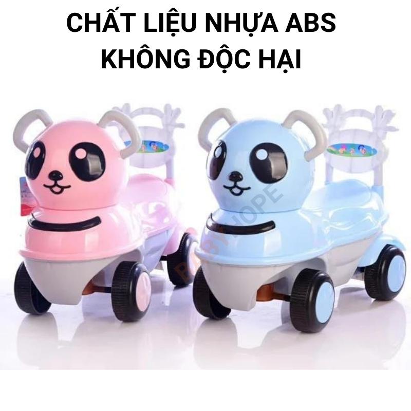 Xe chòi chân cho bé 1 2 tuổi xe lắc tay gấu có nhạc đèn tựa lưng