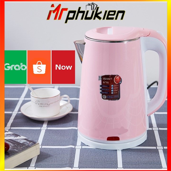 Bình đun nước siêu tốc 2.5L Thailand 2 lớp inox Invecter ,tự động ngắt điện , an toàn độ bền cao , mẫu mã đẹp ,
