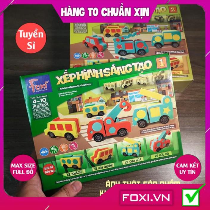 [FREESHIP HÀNG ĐẸP] Xếp hình sáng tạo Foxi-Đồ chơi trẻ em-lắp ráp thông minh-tăng tư duy hình học-tập trung cao độ