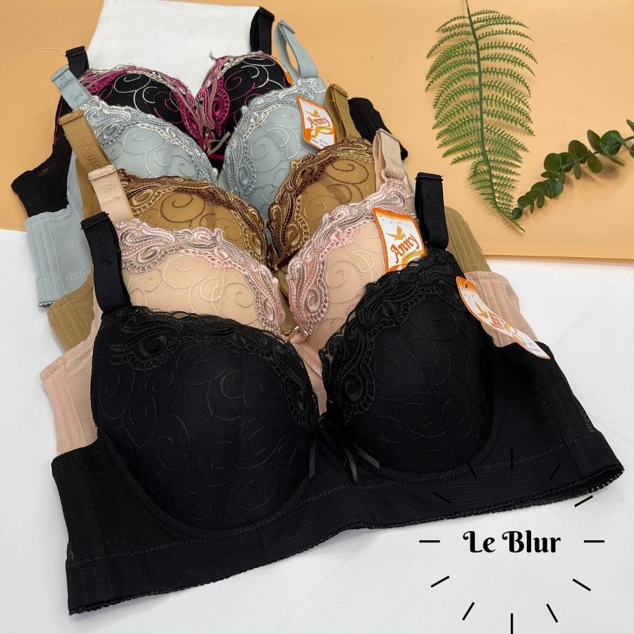 Áo ngực bigsize cúp D mút mỏng có gọng, áo lót ren Thái Lan Anny mã 0777, Leblur