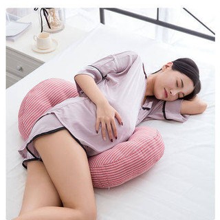 Gối bà bầu đa năng bảo vệ eo chữ U sữa lót