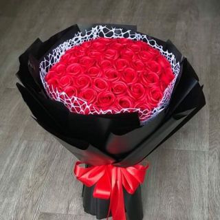 HOA HỒNG SÁP THƠM BÓ 50 BÔNG (màu tùy ý)
