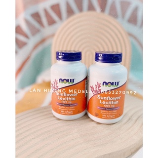 [Có bill Order] Viên uống chống tắc tia sữa Now Sunflower Lecithin Mỹ 100v/200v