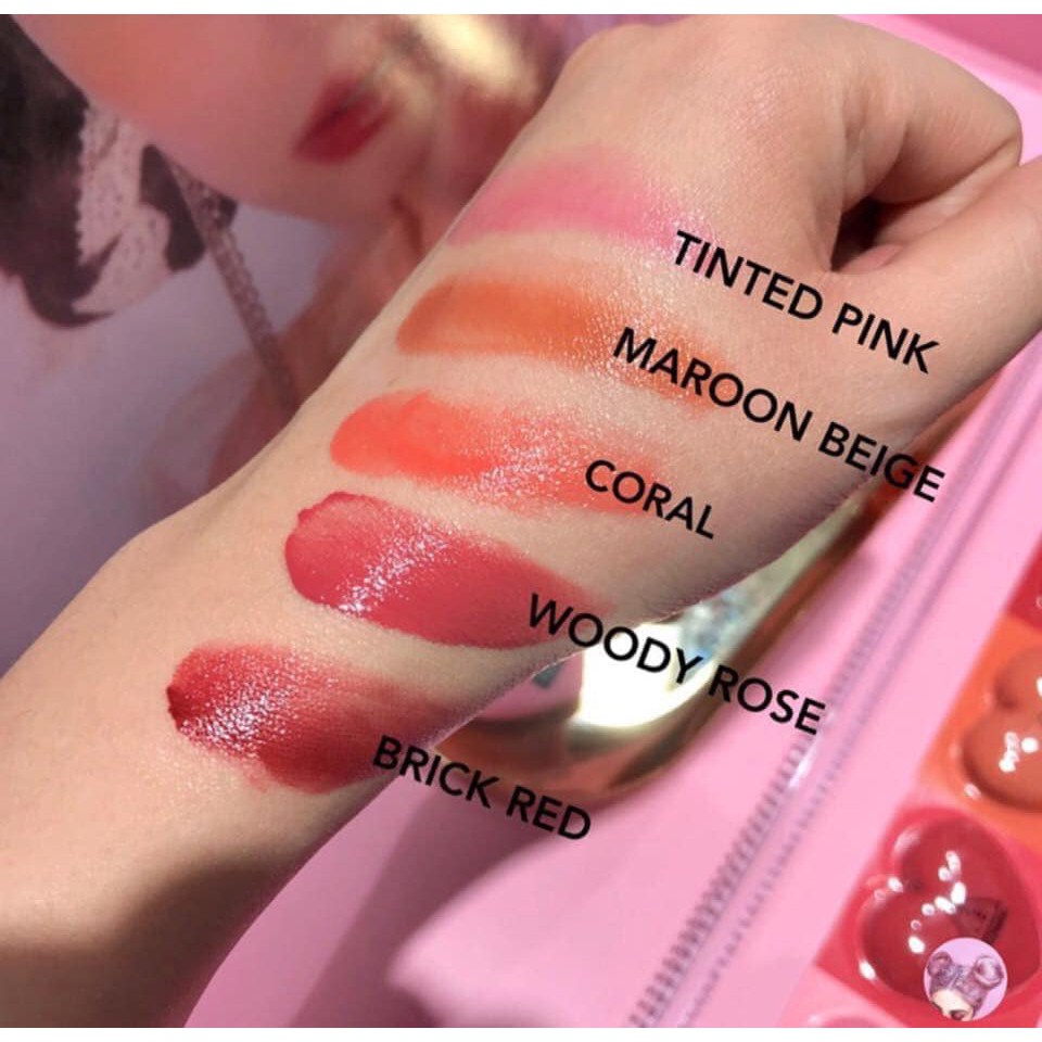 Son Dưỡng Trái Tim 3CE HEART POT LIP Maroon Beige Màu cam đất 1.4G