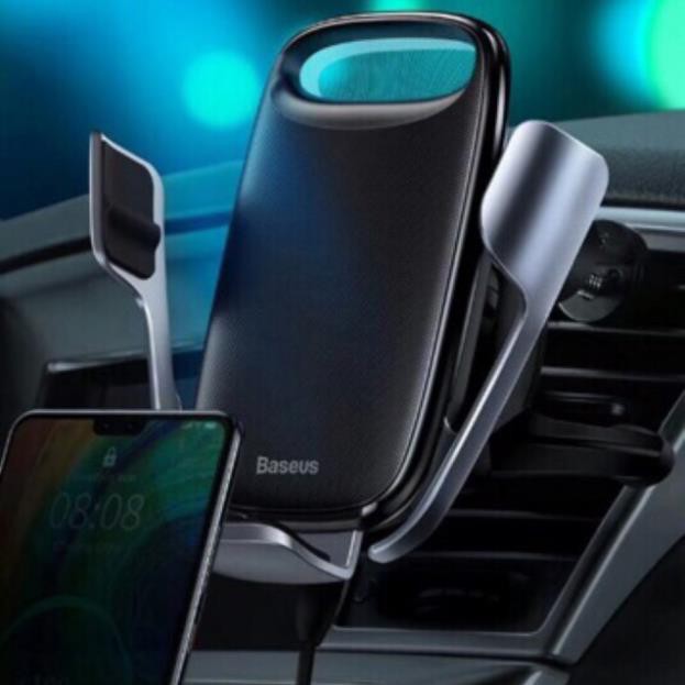 Giá đỡ điện thoại Baseus cảm biến hồng ngoại kẹp mở tự động kiêm sạc không dây trên ô tô