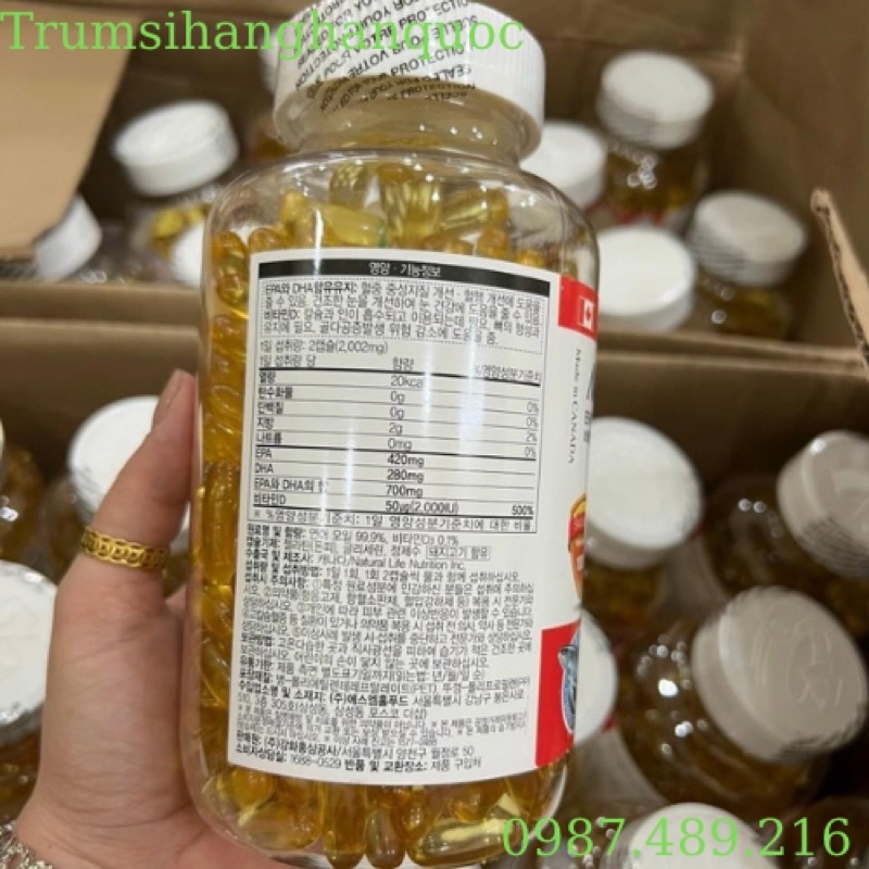 DẦU CÁ OMEGA3 HÀN QUỐC, HỘP 300 VIÊN