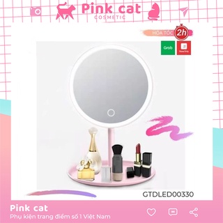 GƯƠNG ĐỂ BÀN TRANG ĐIỂM PINKCAT GƯƠNG ĐÈN LED CẢM ỨNG 3 CHẾ ĐỘ SÁNG [MẪU TRÒN] GDBLED00330
