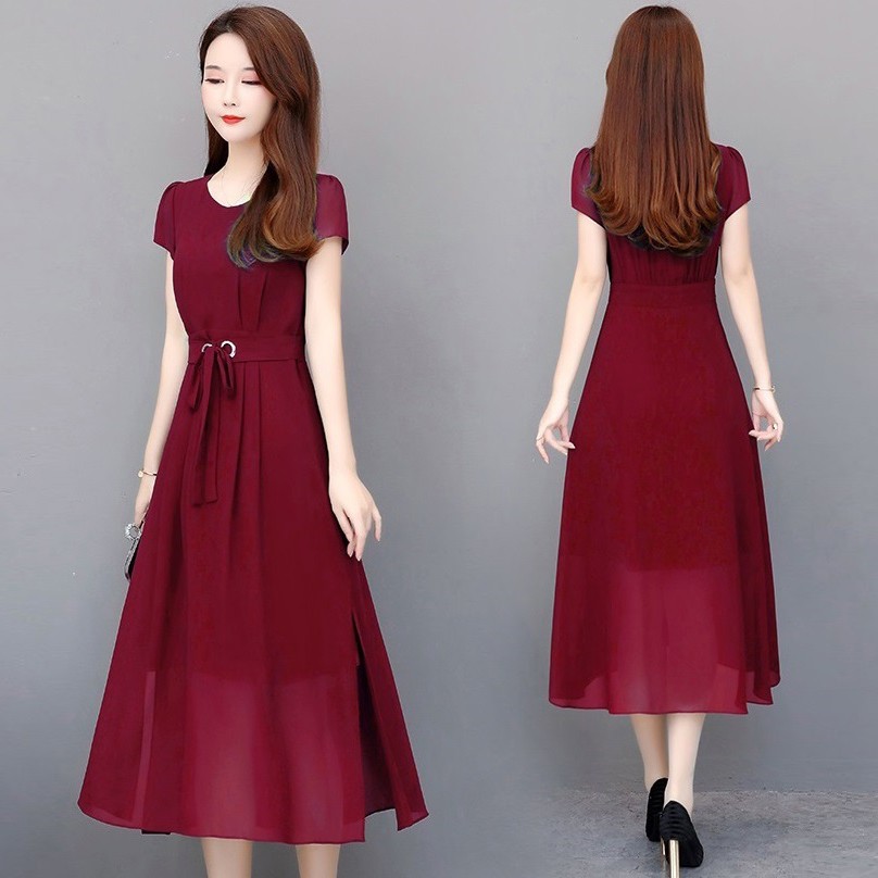 Đầm voan chiffon 2 lớp mùa hè VH48