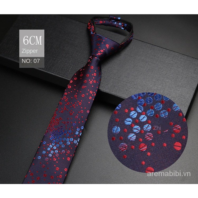 Cà vạt bản rộng 6cm thắt nút màu xám đen kiểu dáng thời trang cho nam