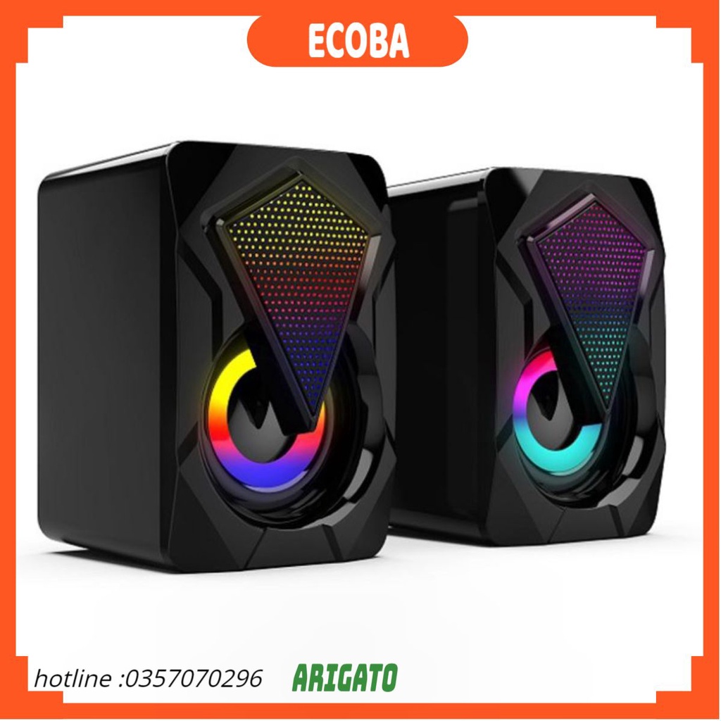 Loa máy tính vi tính mini led LF1046 LF1053 SP01 để bàn bass cực mạnh giá rẻ ECOBA