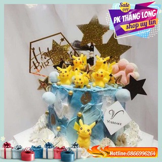 Bộ 6 Pikachu Trang trí bánh kem - Trang trí bánh sinh nhật