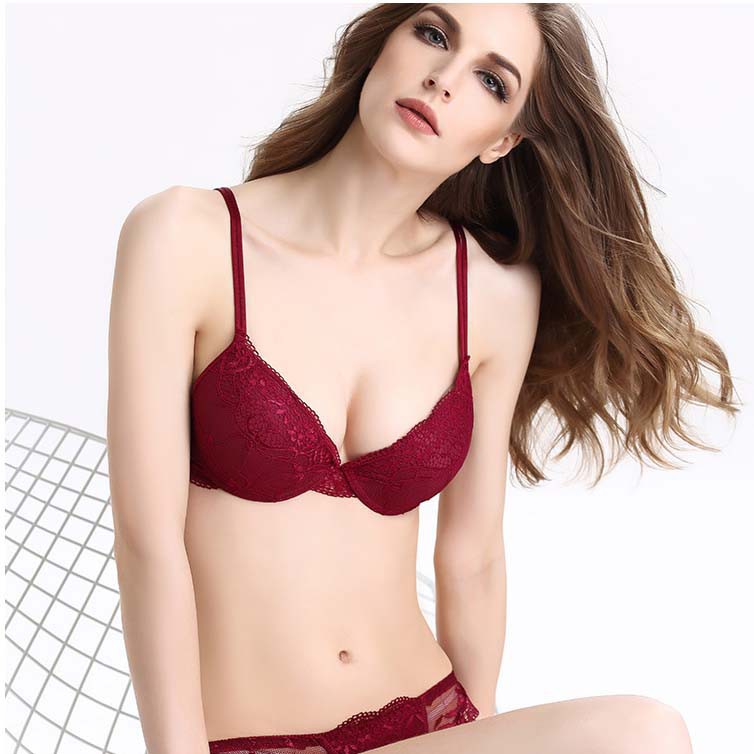 Bộ đồ lót ren 2 mảnh cổ V sâu gợi cảm cho nữ | BigBuy360 - bigbuy360.vn