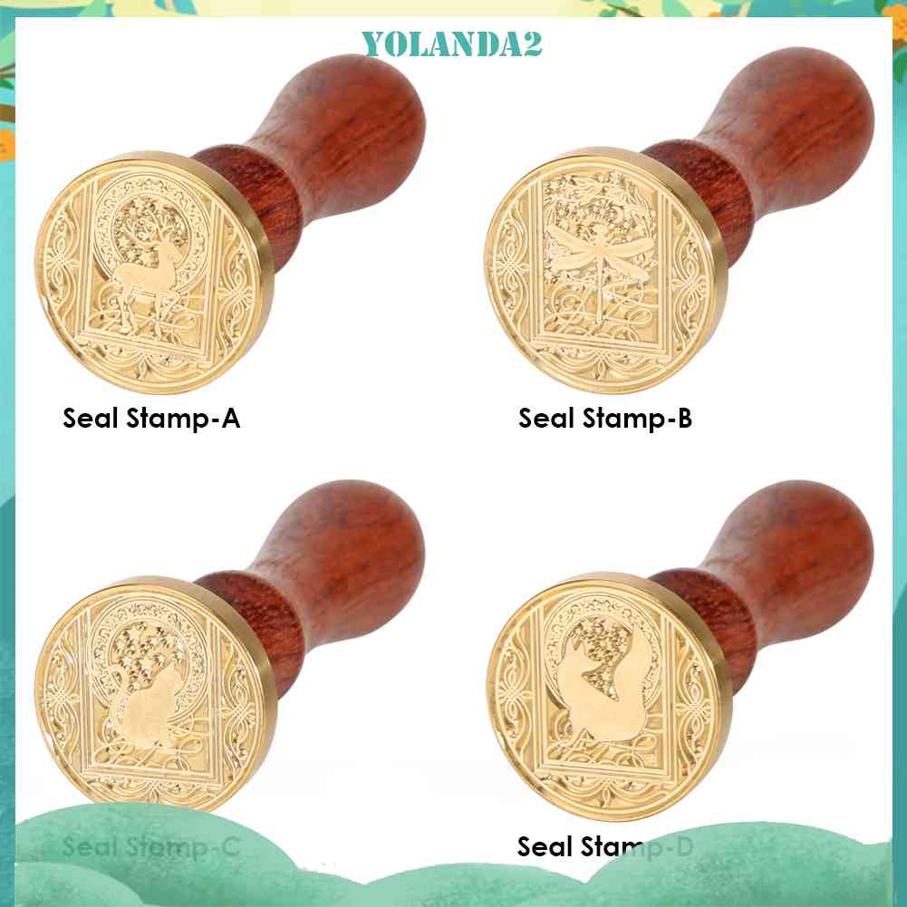 Con Dấu Niêm Phong Bì Thư Tay Cầm Gỗ