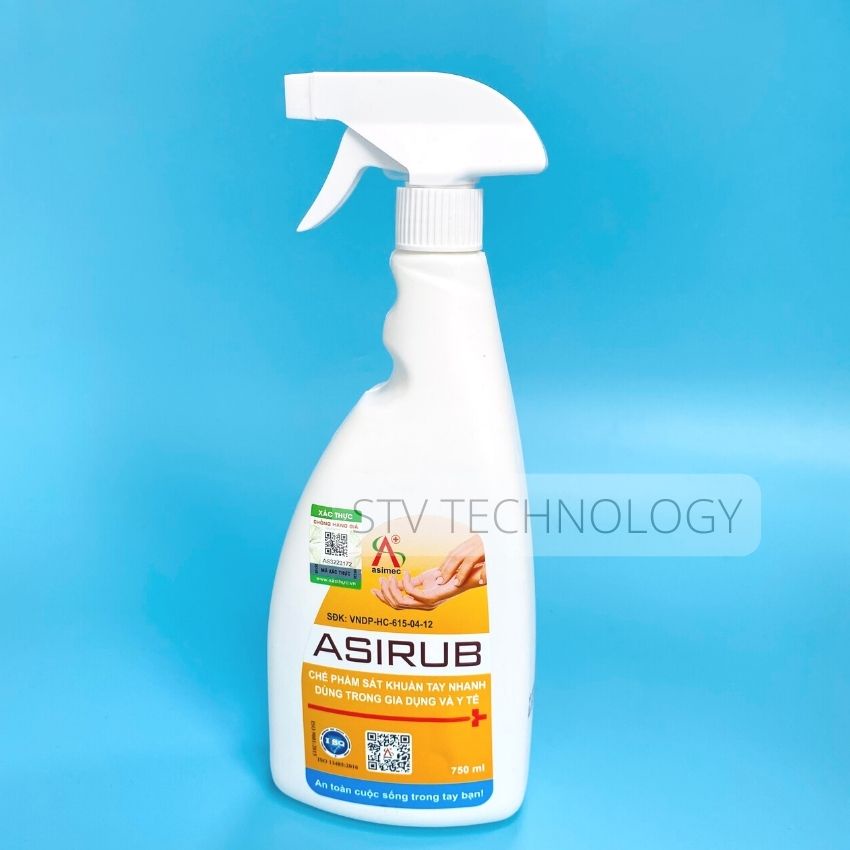 Nước Rửa Tay Khô ASIRUB Sát Khuẩn Nhanh Chính Hãng Bảo Vệ Da Tay 100ml 500ml 750ml