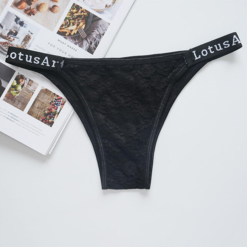 Quần Lót Cotton Không Đường May Viền Ren Lưng Thấp Thời Trang Cho Nữ