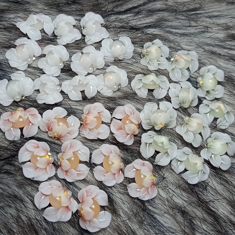 Hoa Nửa Đá Mắt Mèo - Hoa Bột Mỹ Cao Cấp Đính Móng HN125