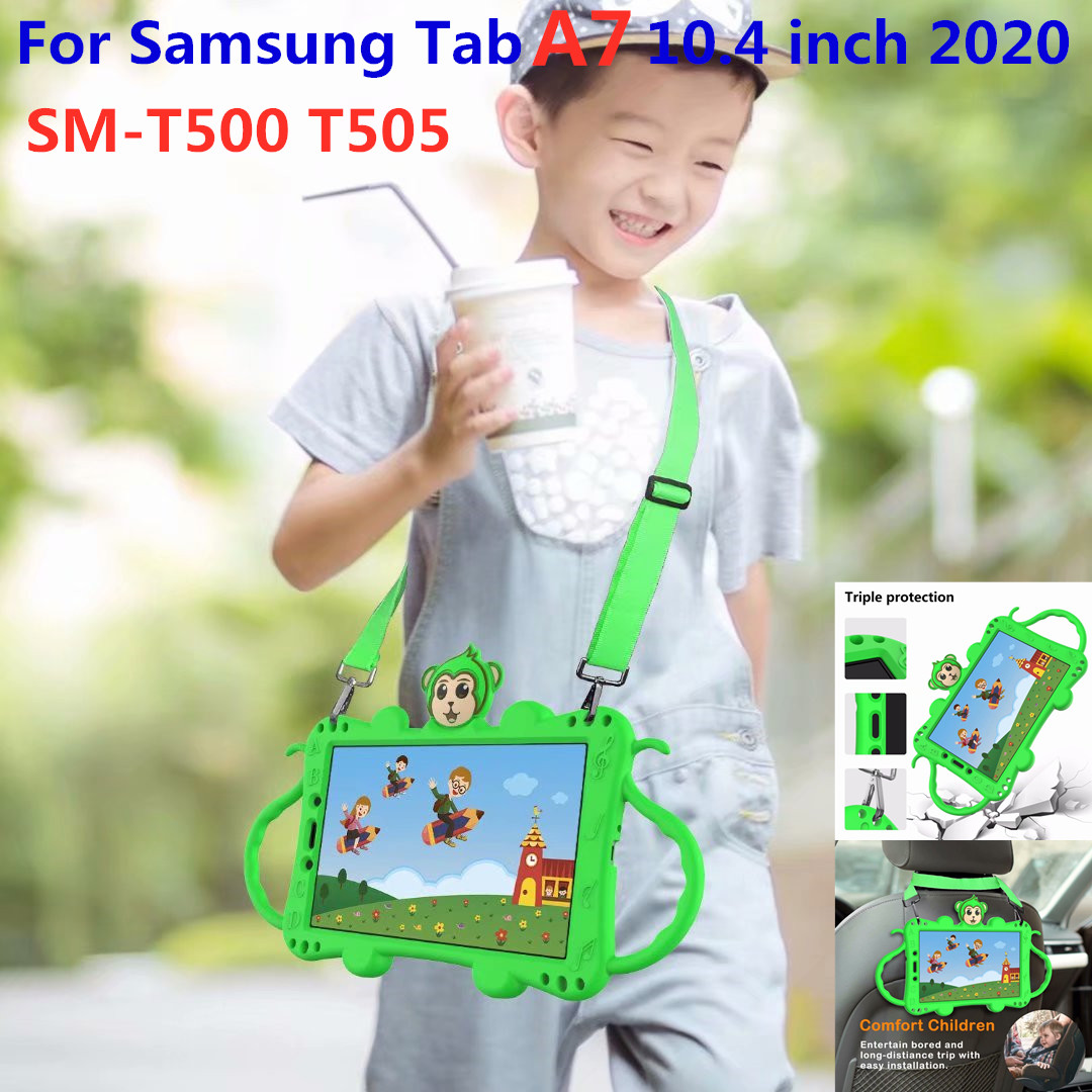 Ốp Lưng Có Giá Đỡ Và Dây Đeo Tiện Dụng Cho Samsung Galaxy Tab A7 10.4 Inch 2020 Sm-T500 T505 T507