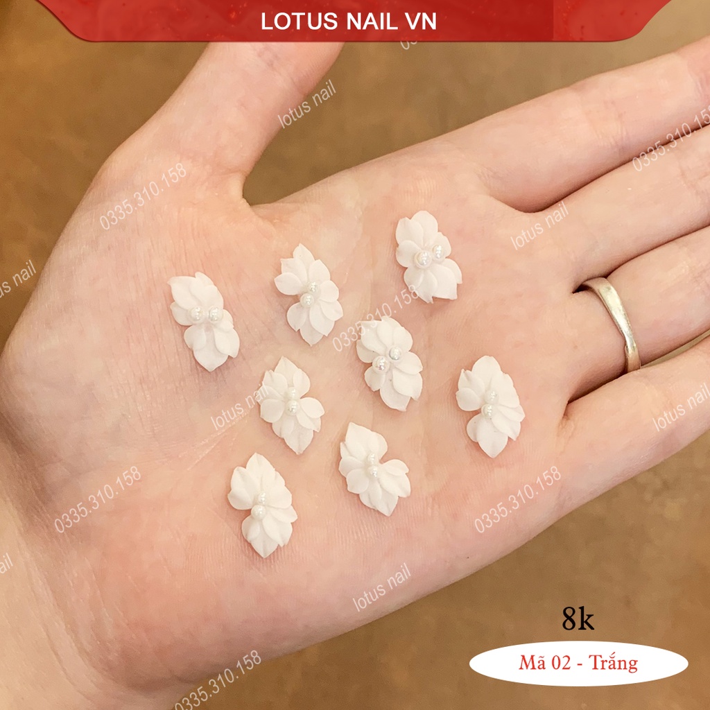 Hoa bột nail, hoa bột ngọc trang trí móng siêu xinh