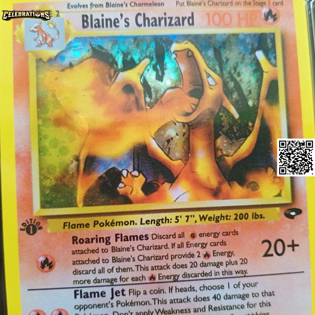 Bài Pokemon Game nitendo 1995 Blaine s Charizard 2 132 khủng long lửa tiến hóa cấp 3 1459 d7