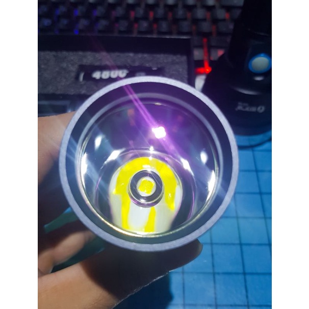 Đèn pin Roxane X6 chip xhp50.2 quang thông 3800 lumen sáng mạnh đẹp sơn titan xám cổng sạc type -C