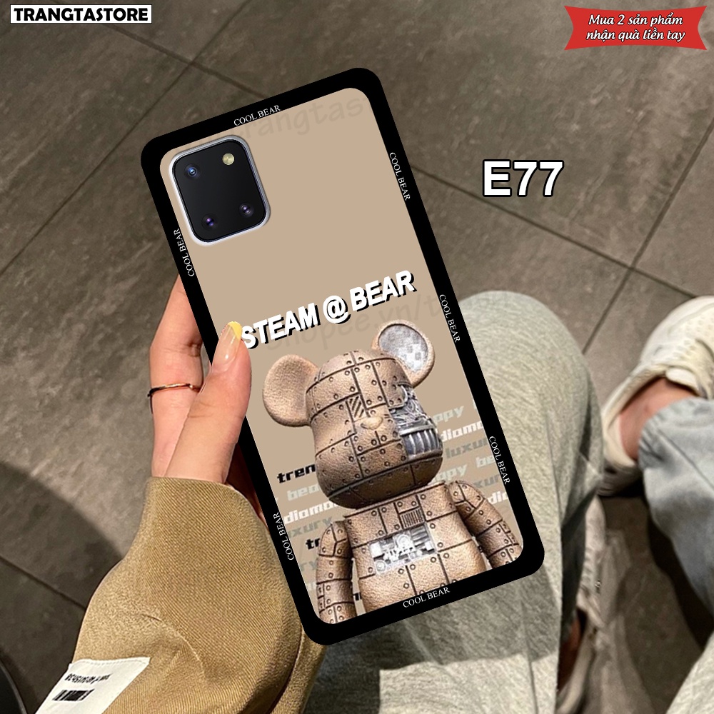 Ốp lưng Samsung Note 10 Lite - S10 Lite in hình gấu Bearbrick,Metal Style,Doremon siêu dễ thương chất lượng