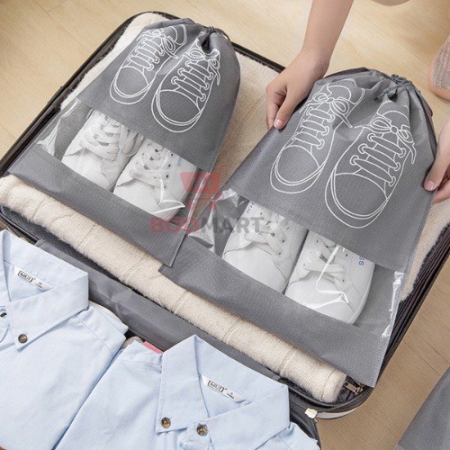 Túi Đựng Giày Dép Du Lịch, Thể Thao, Có Dây Rút Hoạ Tiết Chống Bụi Bẩn Tiện Lợi Bỏ Vali Gọn Gàng – Max siêu thị tiện ích