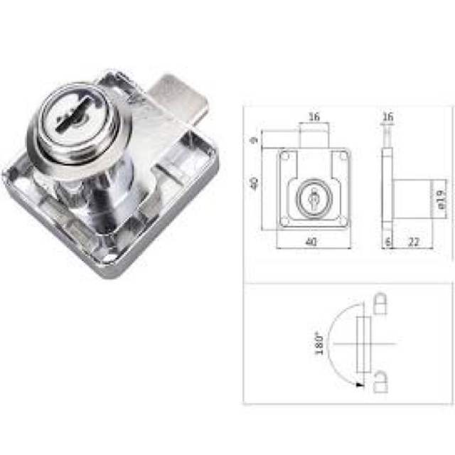 Khóa tủ EVERGOOD trục ngắn loại móc, loại đẩy