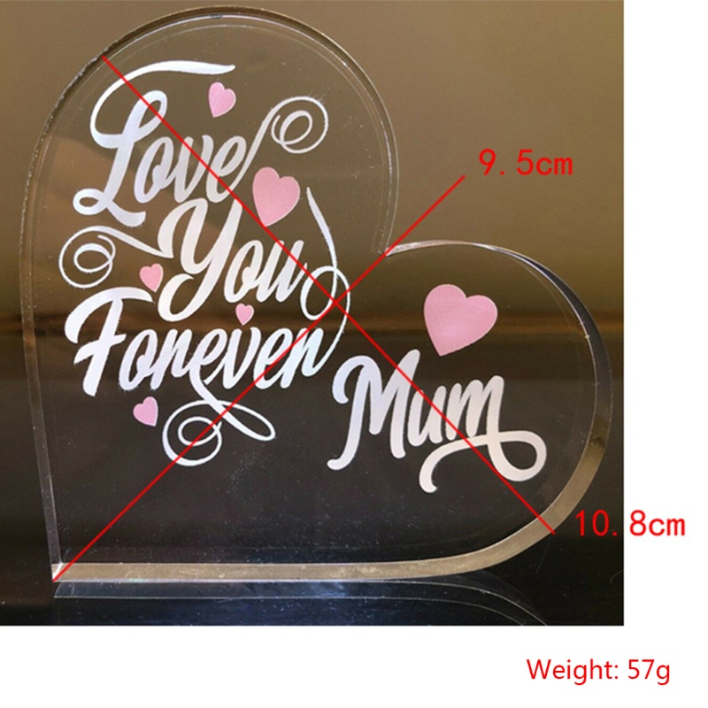 Phụ Kiện Trang Trí Nhà Cửa / Văn Phòng In Chữ Love You Forever Mum Dễ Thương