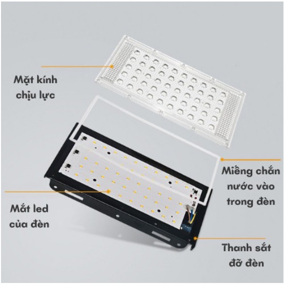 Đèn Led Pha Ngoài Trời, Đèn Pha 50W Chống Nước Tiết Kiệm Điện ĐÈN TOKI