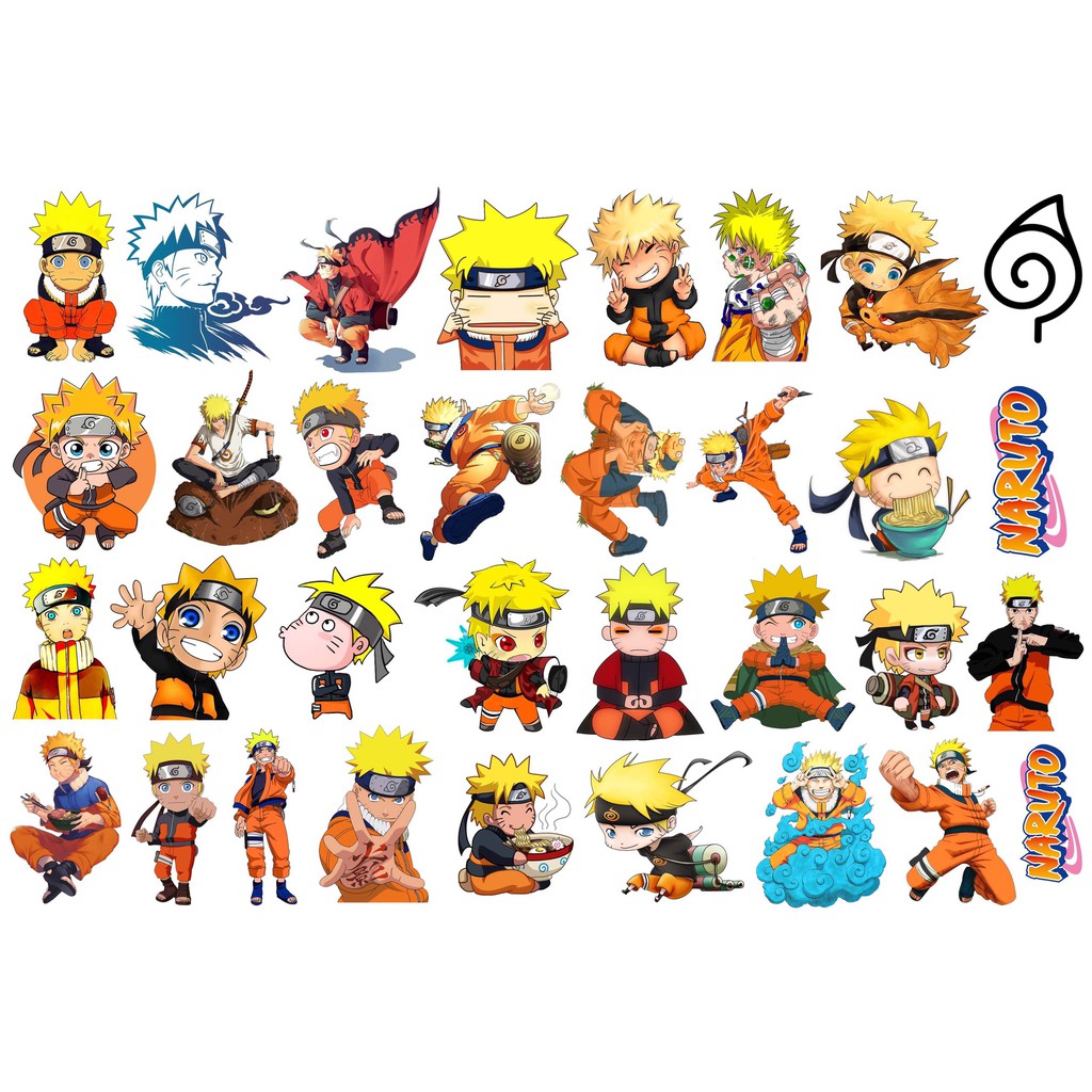 Sticker Naruto chống nước, hình dán mũ bảo hiểm, dán xe, điện thoại, laptop – Nghiện Sticker