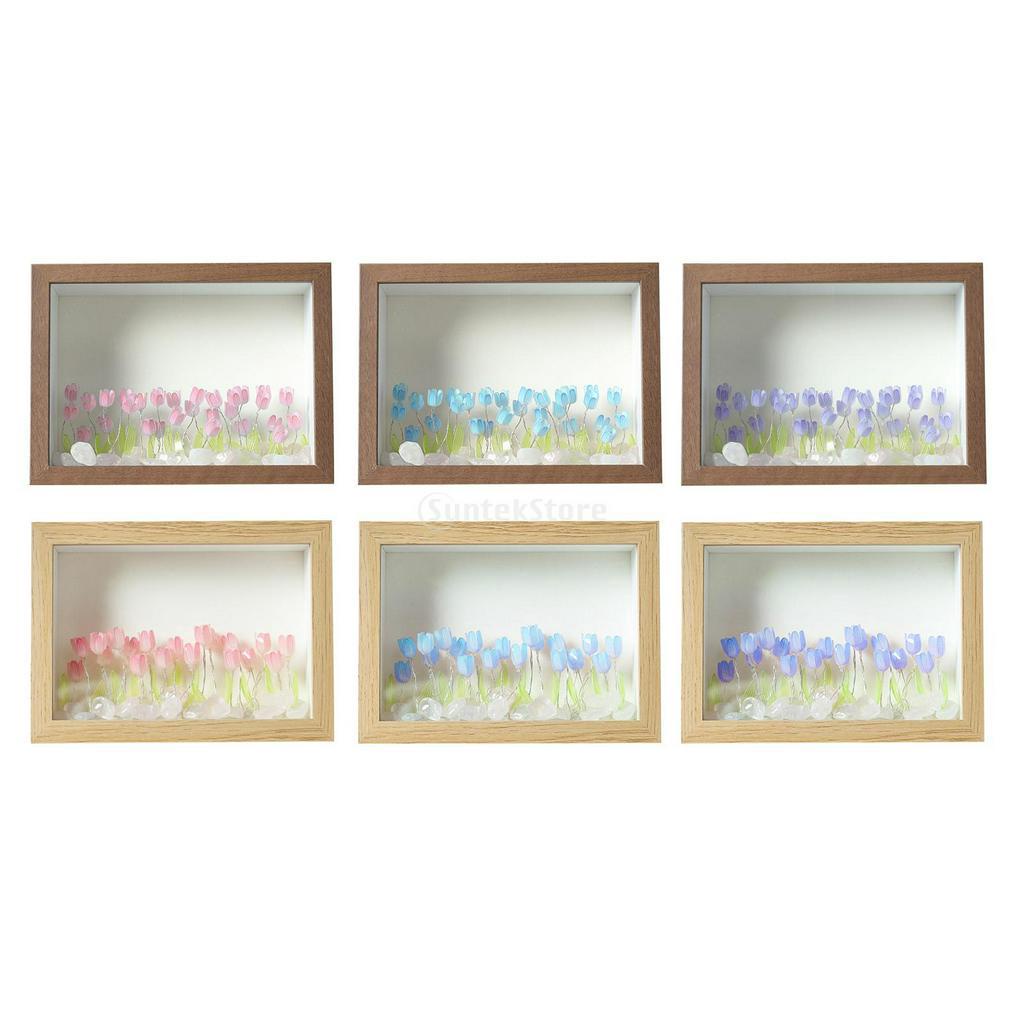 Khung Ảnh DIY 10.1x15.2cm Dạ Quang Hình Hoa Tulip Nghệ Thuật