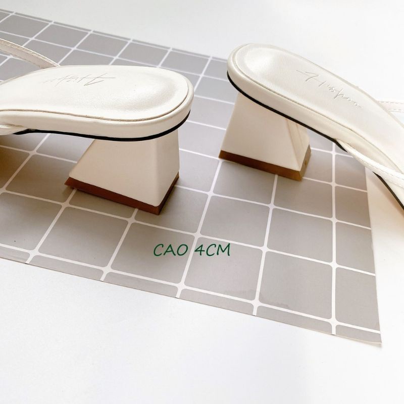 GIÀY/GUỐC DÉP CAO GÓT NỮ 3CM QUAI KẸP NGÓN GÓT TAM GIÁC ĐẾ VUÔNG  HOT 2021- mã SD23