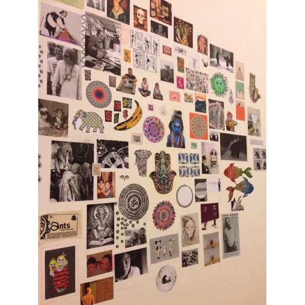 Hình dán decal  dán tường trang trí- decor phòng ngủ góc chill