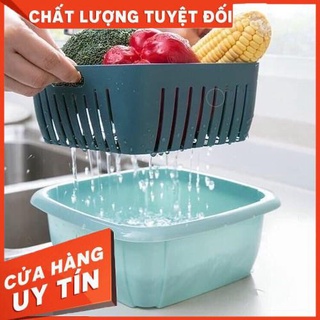 Rổ kèm thau có nắp đậy 3in1
