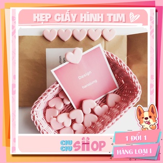 Kẹp giấy hình tim phong cách Hàn Quốc