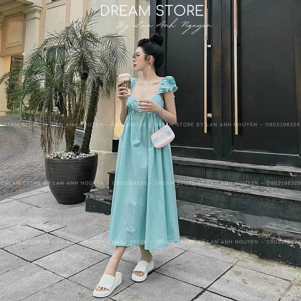 [9.9 Sales Freeship] Đầm maxi dáng dài đi biển, đầm tiểu thư cánh tiên có mút ngực dáng xòe nhiều màu sắc xinh xắn dx