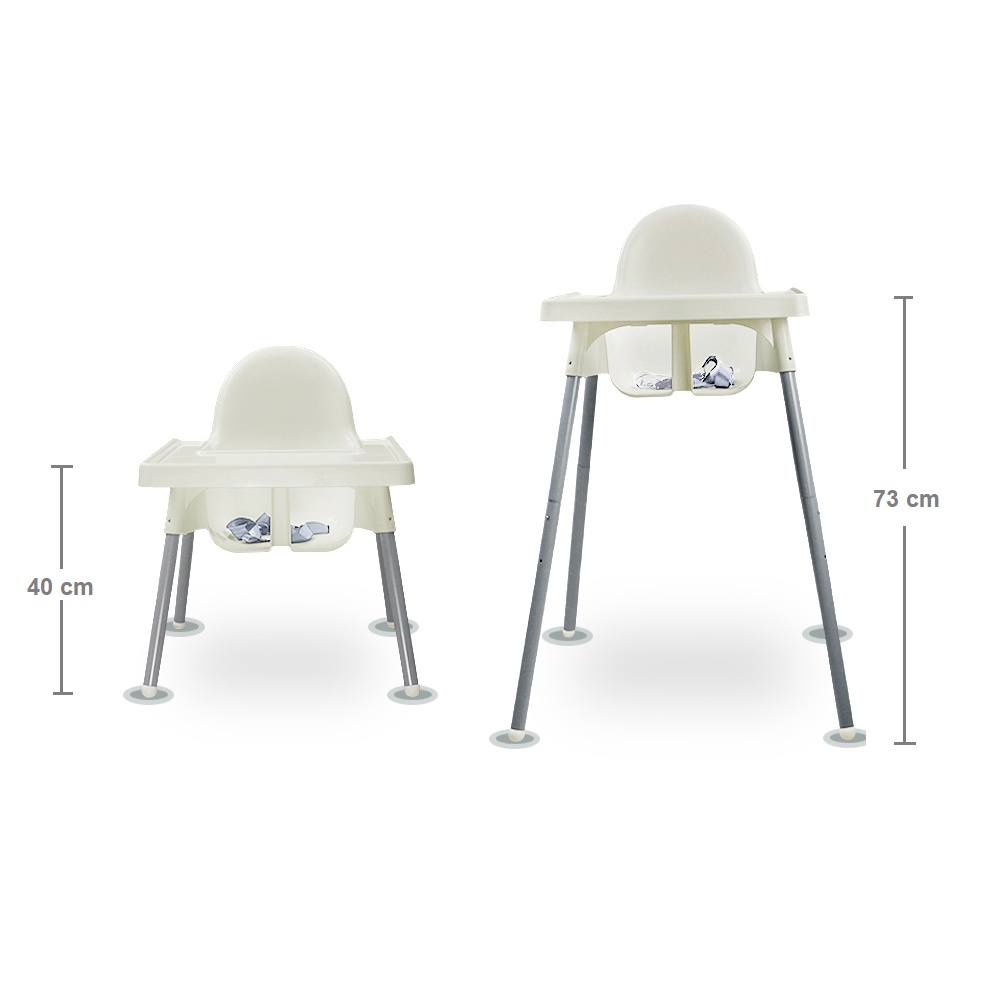 Bộ chân ghế có thể tháo lắp điều chỉnh độ cao thấp cho ghế ăn dặm ANTILOP (IKEA)