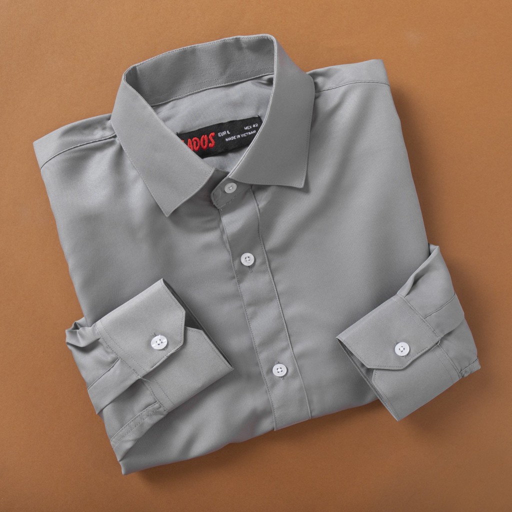 Áo sơ mi trơn tay dài nam LADOS - 3779 chất lụa mịn cao cấp có bigsize | BigBuy360 - bigbuy360.vn