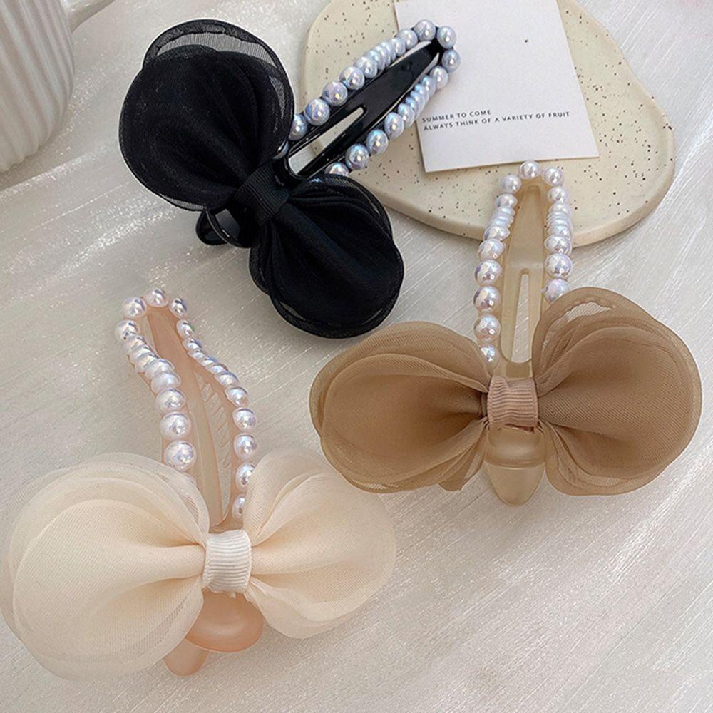 Kẹp Tóc Phối Lưới Tạo Kiểu Tóc Thời Trang Cho Nữ