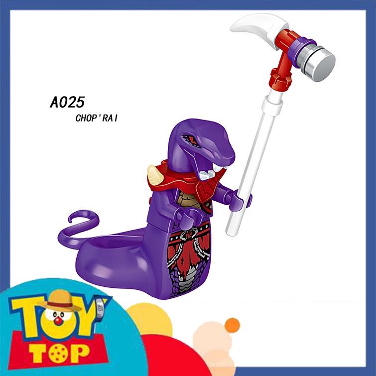 Đồ chơi mô hình mini lắp ráp ghép ninja tộc rắn Chop rai Pythor Bytar Rattla Fangdam .. xếp hình Lele A025 032