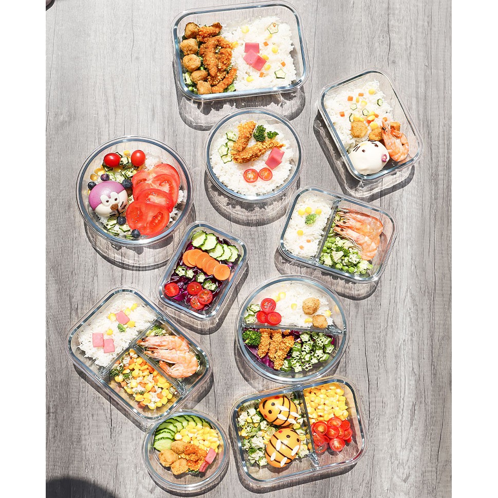 [Freeship xtra] Hộp đựng cơm thủy tinh cao cấp chia ngăn - Bộ hộp cơm văn phòng(bán buôn - bán lẻ) | BigBuy360 - bigbuy360.vn