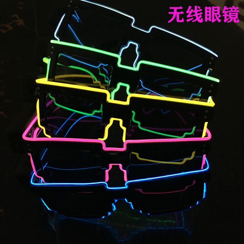 Mắt kính đính đèn LED không dây phù hợp cho tiệc tùng/ quán bar/ đèn Disco