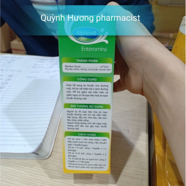 ALPHAVIT Enteromina men tiêu hóa cho bé hộp 20 ống