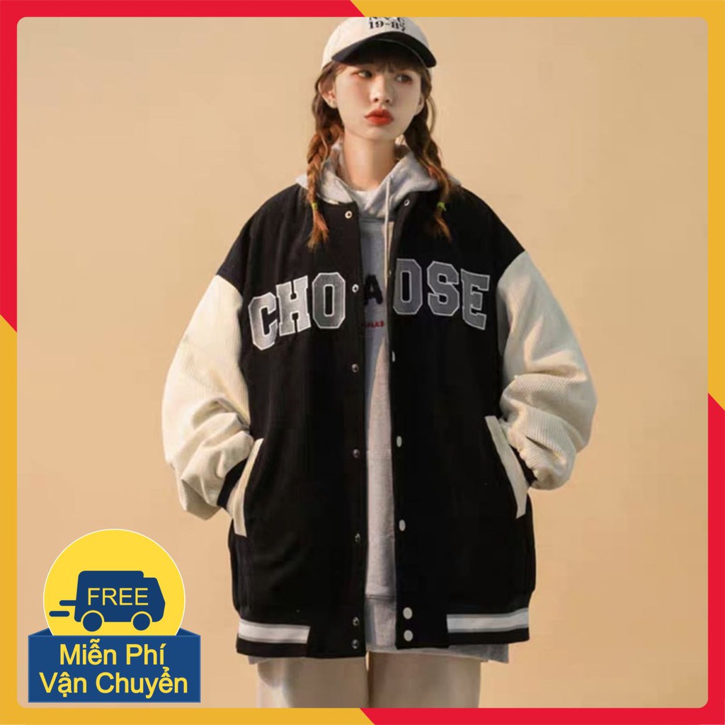 Áo khoác bomber nam nữ choose,Áo sweater hoodie nam nữ from rộng