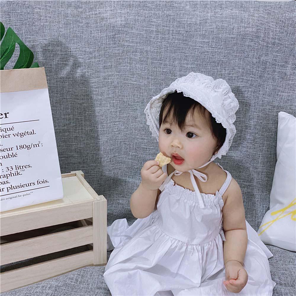 Mũ Chống Nắng Phối Ren Kiểu Công Chúa Dễ Thương Xinh Xắn Cho Bé Gái 0-1 Tuổi