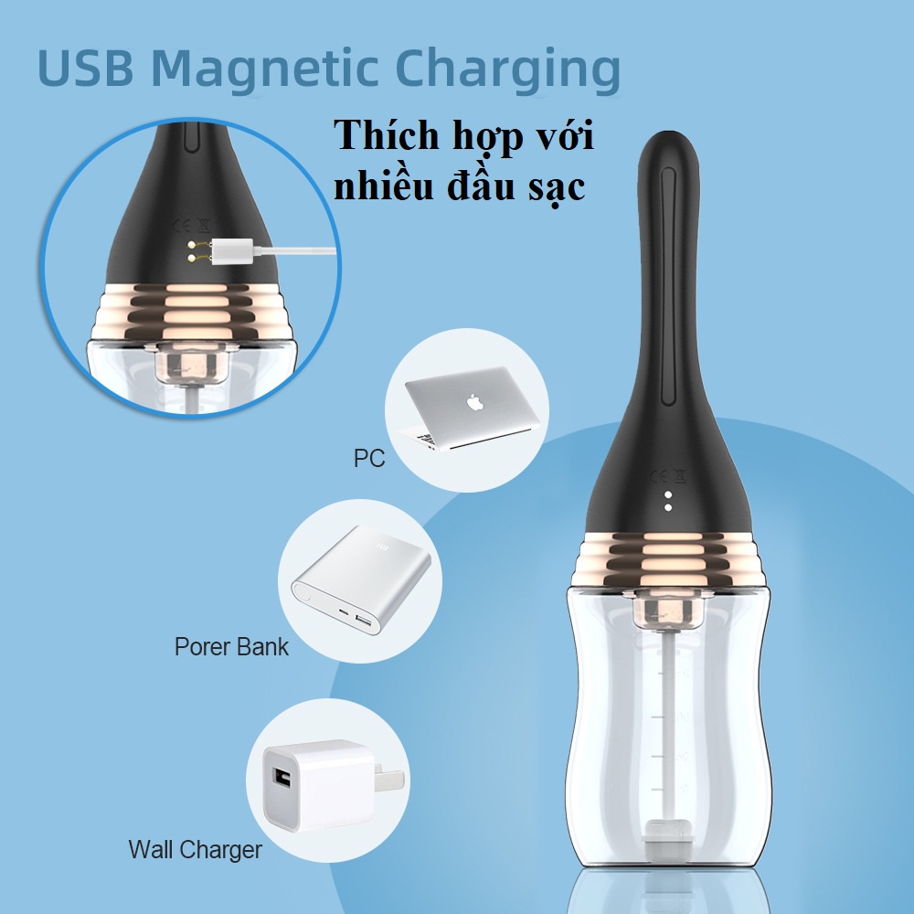 Thiết bị vệ sinh hậu môn tự động 5 vòi siêu sạch sạc bằng USB