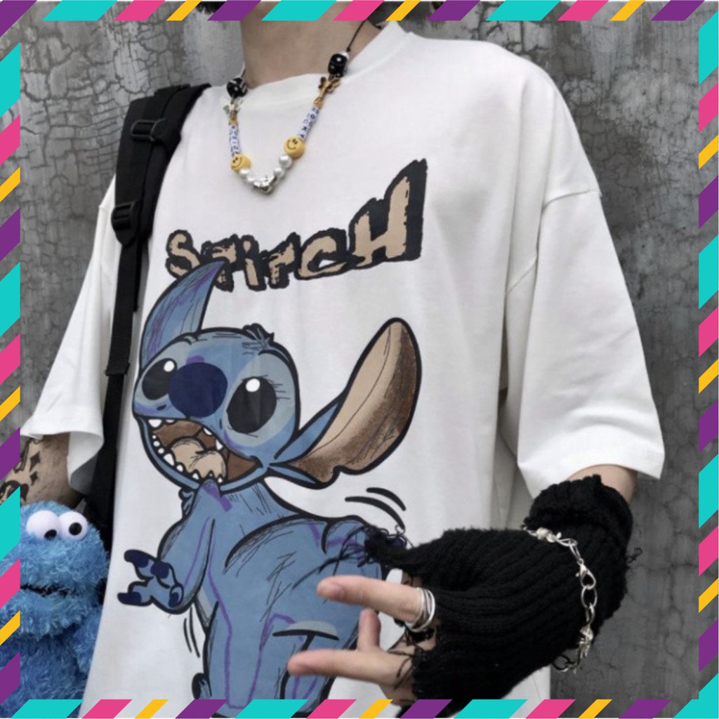 Áo Thun Tay Lỡ Form Rộng Stitch Siêu Hot🍁 Unisex nam nữ đều mặc được