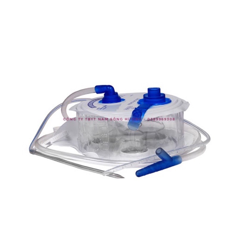 Bộ Bình dẫn lưu hút dịch vết thương 4 lò so Bình hút áp lực âm vết thương Wound Spring Drainage System 14fr 200ml 400ml
