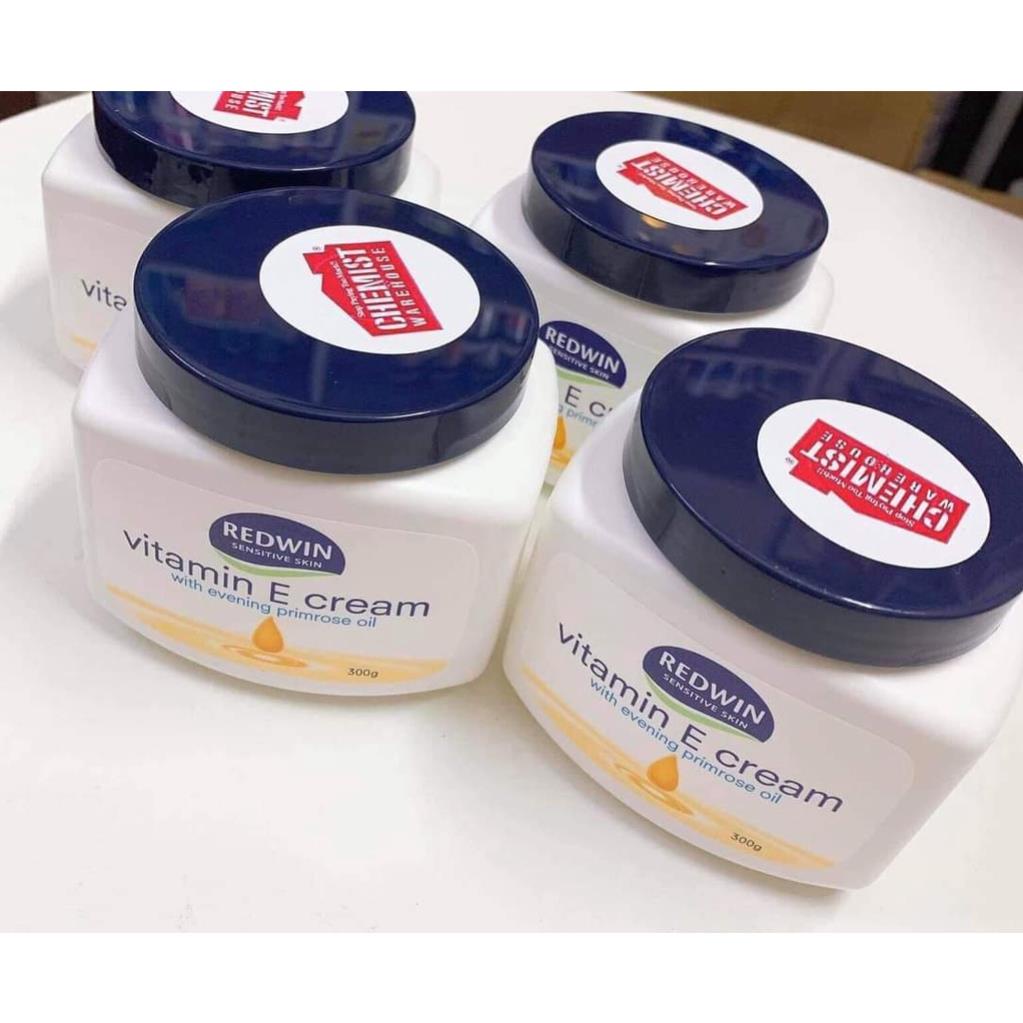 Vitamin e cream Kem dưỡng ẩm, làm trắng da mặt và body Redwin Vitamin E Cream, 300ml