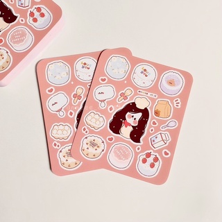 Set sticker Sweet cream cake